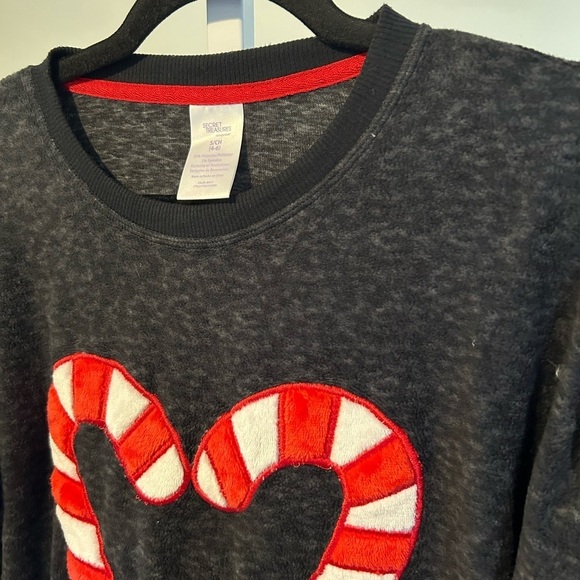 Super Soft Candy Cane Sleepwear Top - Picture 2 of 4
